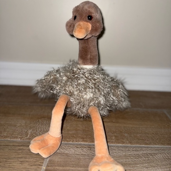 Gund Other - GUND Ostrich Plush Stuffed Animal – Long Legs Fuzzy Bird Toy – Rare Retired